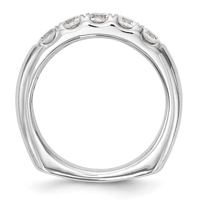 14K White Gold Diamond Wedding Band Goldiacom Rings