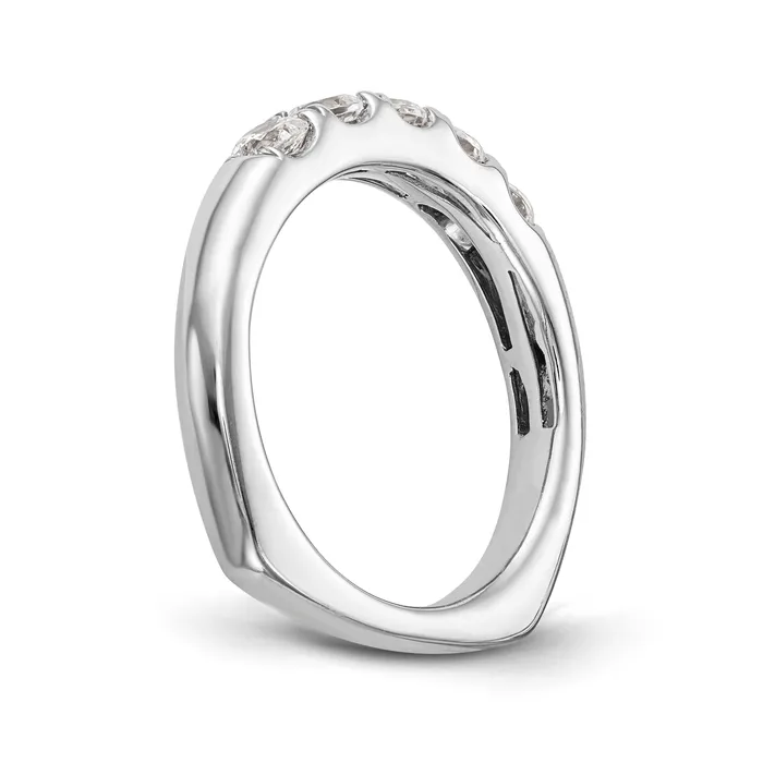 14K White Gold Diamond Wedding Band Goldiacom Rings