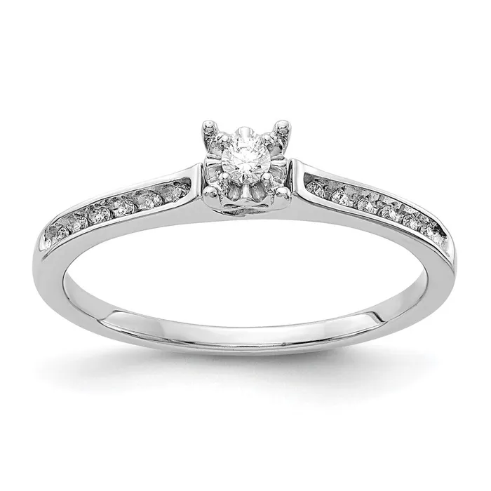 14k White Gold Real Diamond Ring Goldiacom Rings