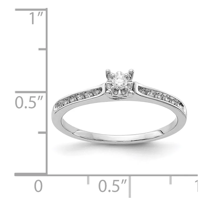 14k White Gold Real Diamond Ring Goldiacom Rings