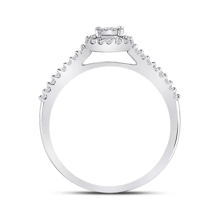 14k White Gold Round Diamond Solitaire Promise Ring 14 Cttw gndatlanta Rings