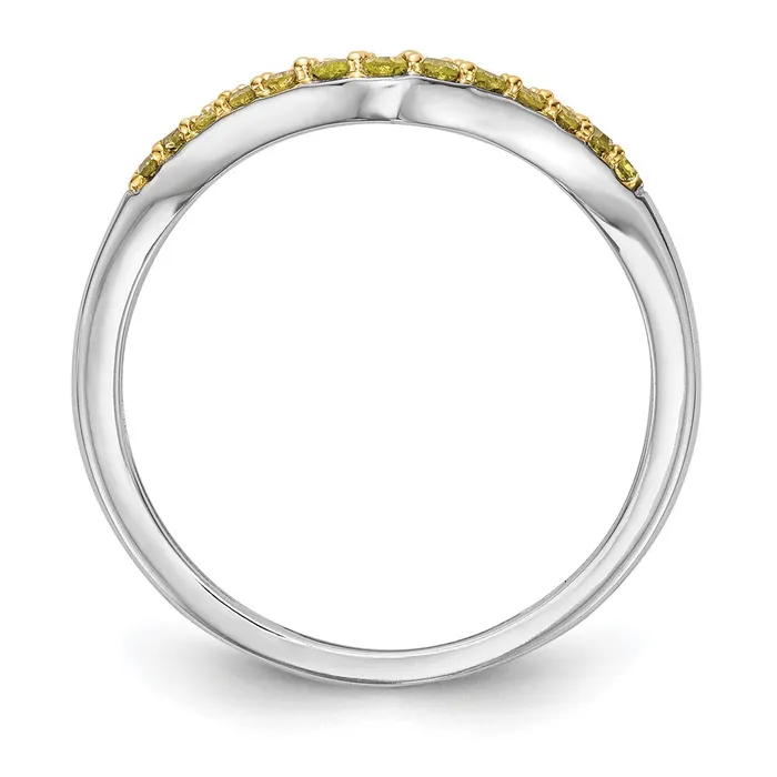 14k White Gold Yellow White Real Diamond Band Goldiacom Rings