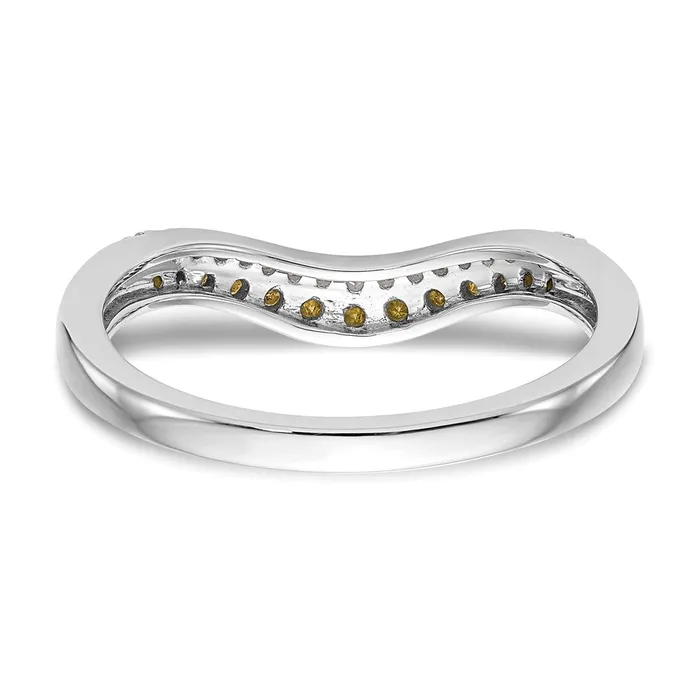 14k White Gold Yellow White Real Diamond Band Goldiacom Rings