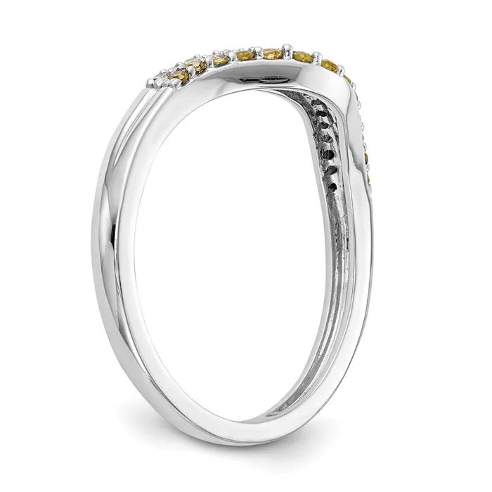 14k White Gold Yellow White Real Diamond Band Goldiacom Rings