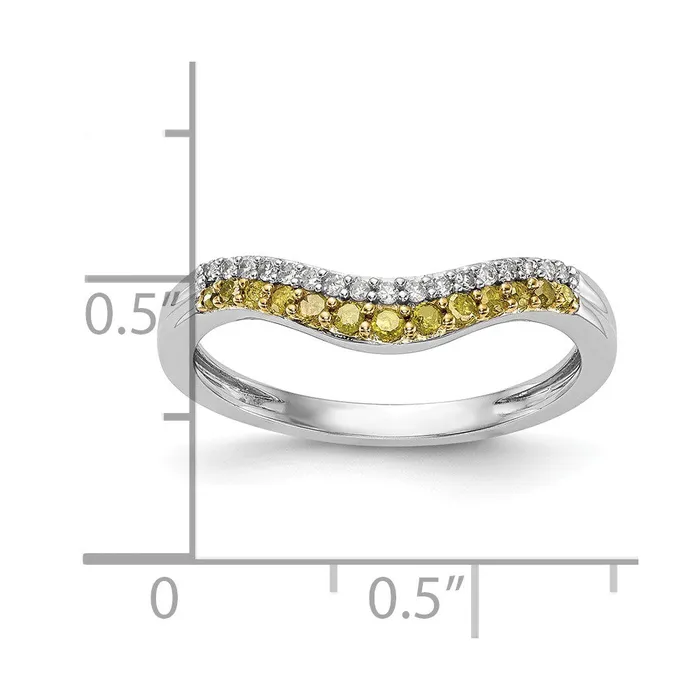 14k White Gold Yellow White Real Diamond Band Goldiacom Rings