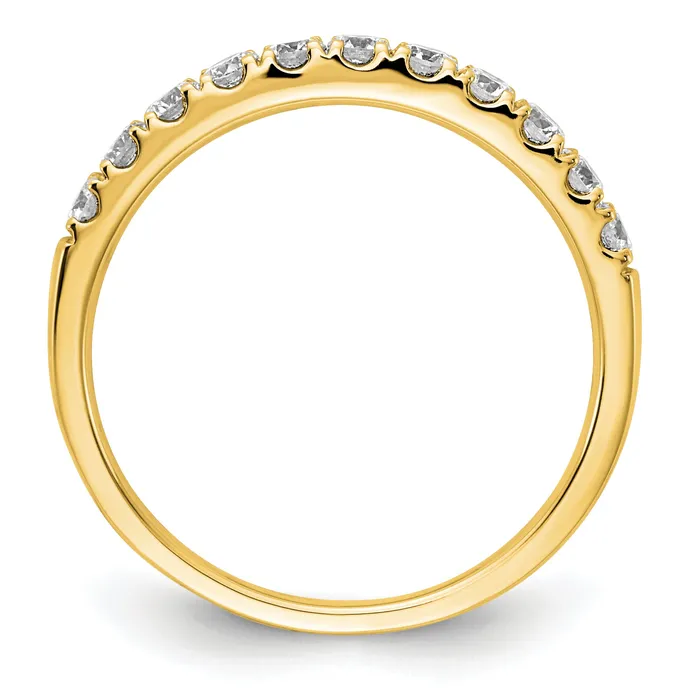 14k Yellow Gold 12 Ct Lab Grown Diamond VSSI G Wedding Band Ring Goldia Rings
