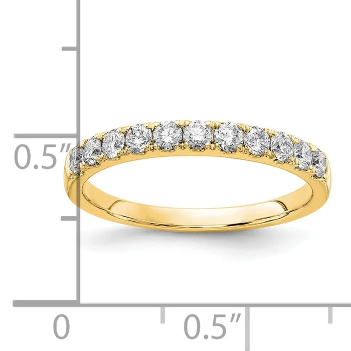 14k Yellow Gold 12 Ct Lab Grown Diamond VSSI G Wedding Band Ring Goldia Rings