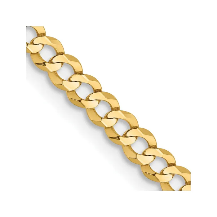 14K Yellow Gold 24 inch 31mm Lightweight Flat Cuban with Lobster Clasp Chain Necklace MDS Necklaces 14K Yellow Gold 24 inch 31mm Lightweight Flat Cuban with Lobster Clasp Chain Necklace MDS Necklaces