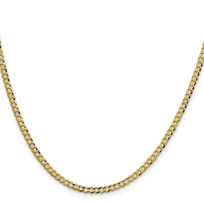 14K Yellow Gold 24 inch 31mm Lightweight Flat Cuban with Lobster Clasp Chain Necklace MDS Necklaces 14K Yellow Gold 24 inch 31mm Lightweight Flat Cuban with Lobster Clasp Chain Necklace MDS Necklaces