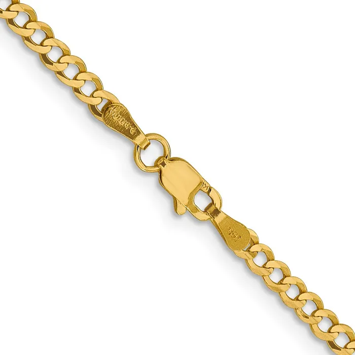 14K Yellow Gold 24 inch 31mm Lightweight Flat Cuban with Lobster Clasp Chain Necklace MDS Necklaces 14K Yellow Gold 24 inch 31mm Lightweight Flat Cuban with Lobster Clasp Chain Necklace MDS Necklaces