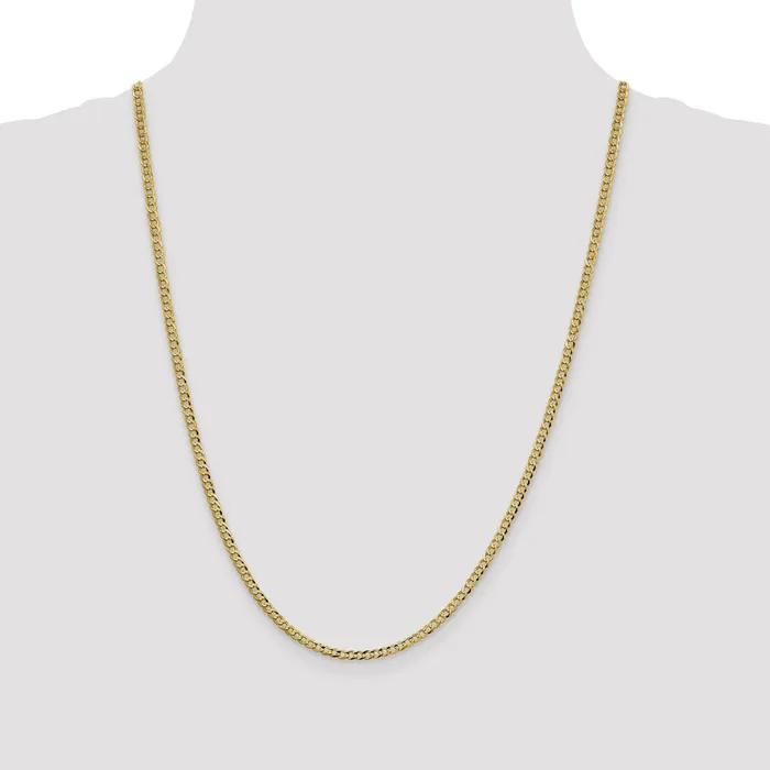 14K Yellow Gold 24 inch 31mm Lightweight Flat Cuban with Lobster Clasp Chain Necklace MDS Necklaces 14K Yellow Gold 24 inch 31mm Lightweight Flat Cuban with Lobster Clasp Chain Necklace MDS Necklaces