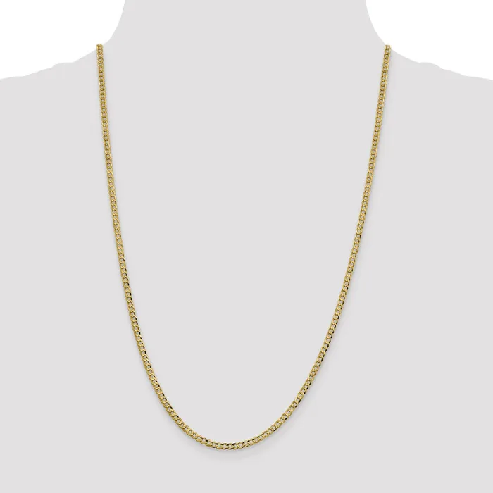 14K Yellow Gold 24 inch 31mm Lightweight Flat Cuban with Lobster Clasp Chain Necklace MDS Necklaces 14K Yellow Gold 24 inch 31mm Lightweight Flat Cuban with Lobster Clasp Chain Necklace MDS Necklaces