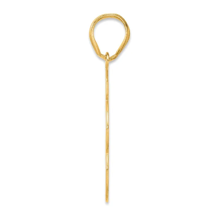 14k Yellow Gold Brushed Border Script Number 43 Pendant Goldia PreStyled Sets
