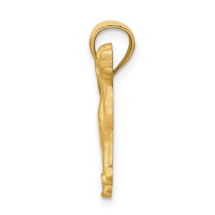 14k Yellow Gold Diamondcut Beagle Pendant Goldia Necklaces