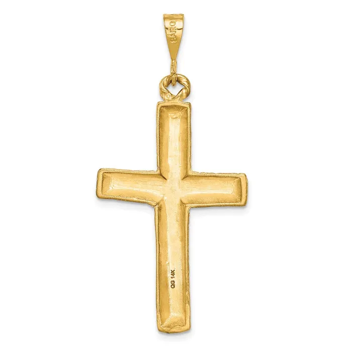 14k Yellow Gold Diamondcut Cross Charm Goldia Charm Necklaces
