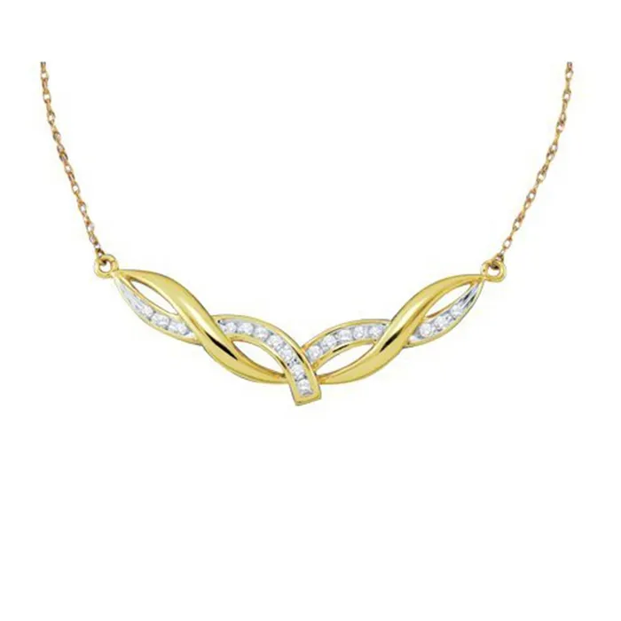 14k Yellow Gold Diamond Fashion Pendant Necklace 13 Cttw gndatlanta Necklaces