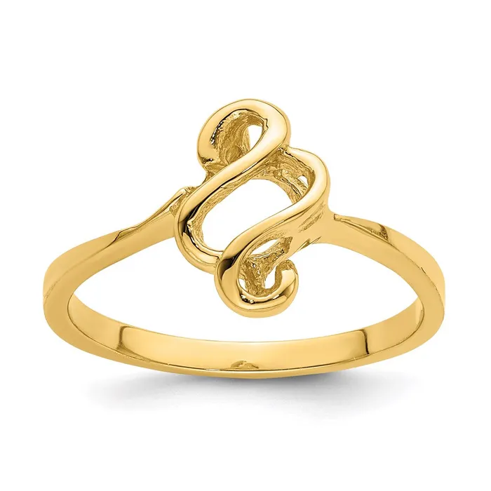 14K Yellow Gold Free Form Ring Goldia Rings