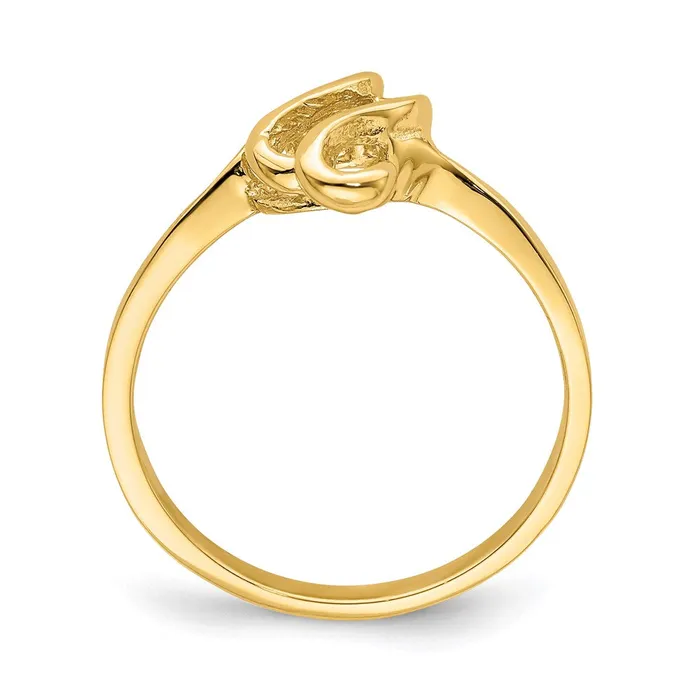 14K Yellow Gold Free Form Ring Goldia Rings