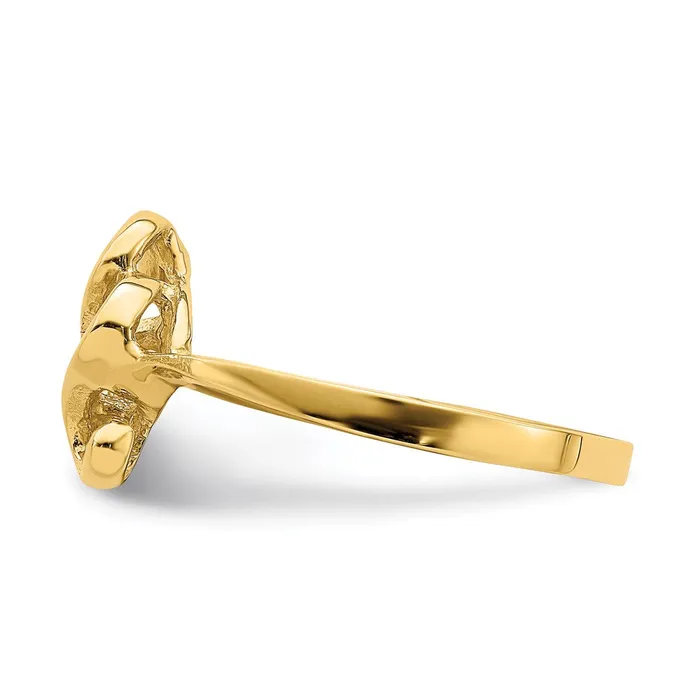 14K Yellow Gold Free Form Ring Goldia Rings