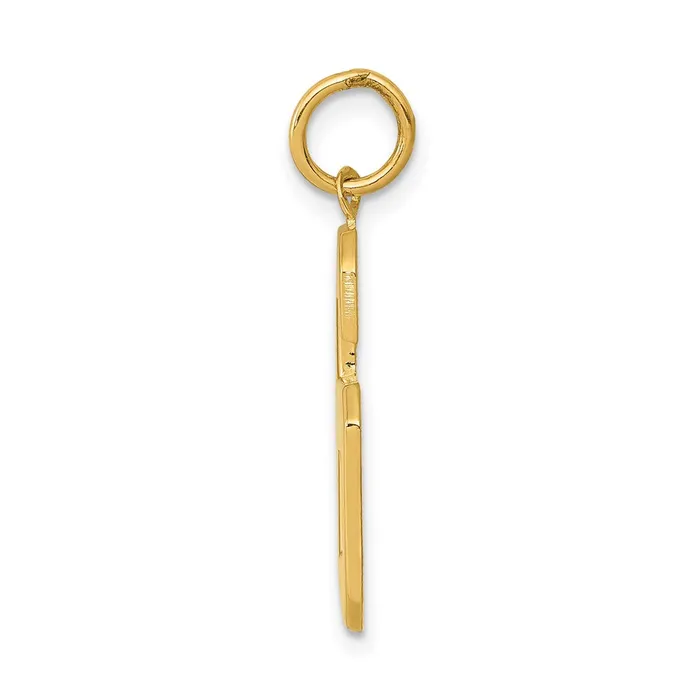 14k Yellow Gold Large Polished Number 6 Charm Goldia Charm Necklaces