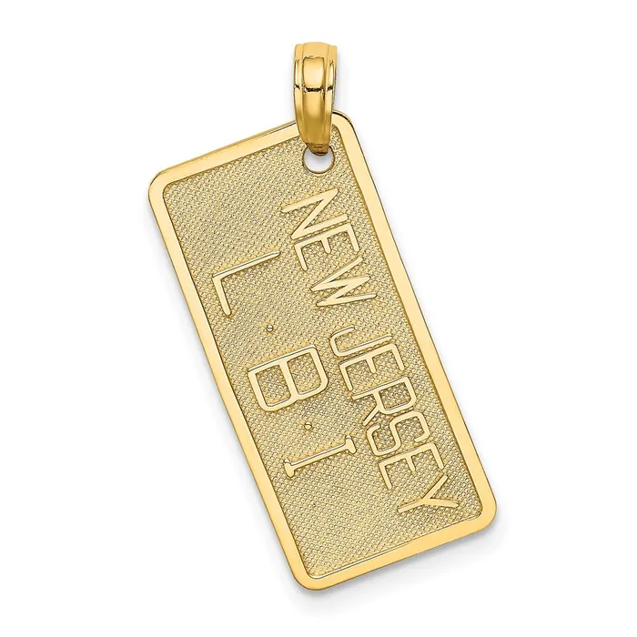 14k Yellow Gold NEW JERSEYLBI Long Beach Island License Plate Charm Goldia Charm Necklaces 14k Yellow Gold NEW JERSEYLBI Long Beach Island License Plate Charm Goldia Charm Necklaces