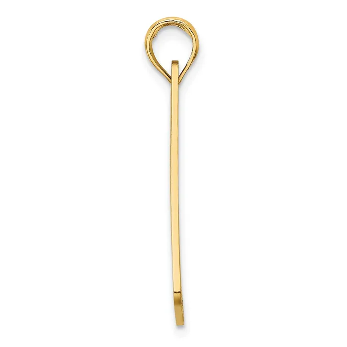 14k Yellow Gold NEW JERSEYLBI Long Beach Island License Plate Charm Goldia Charm Necklaces