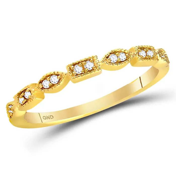 14k Yellow Gold Round Diamond Geometric Stackable Band Ring 110 Ctw gndatlanta Rings 14k Yellow Gold Round Diamond Geometric Stackable Band Ring 110 Ctw gndatlanta Rings