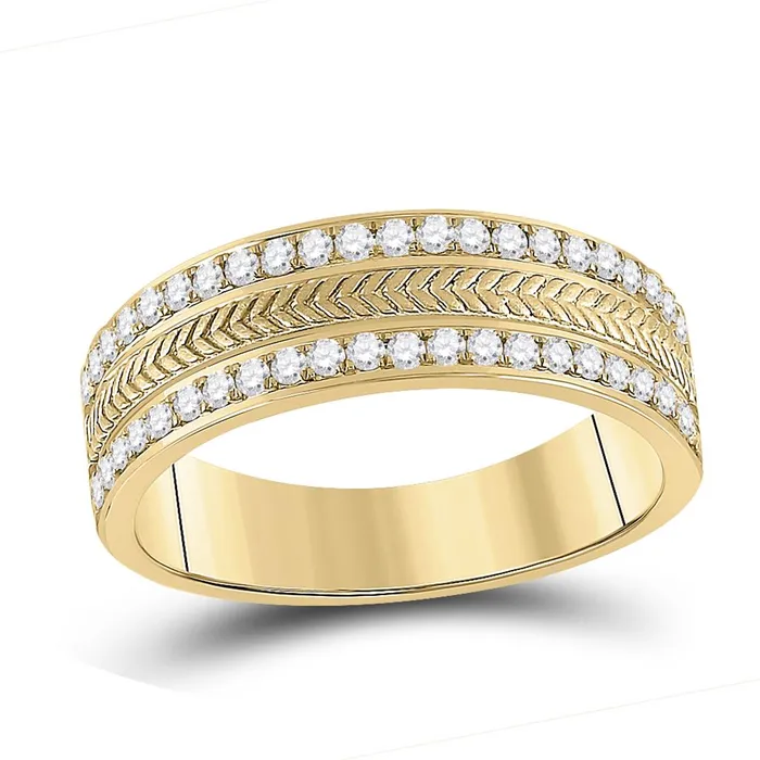14k Yellow Gold Round Diamond Wedding Wheat Band Ring 12 Cttw gndatlanta Rings 14k Yellow Gold Round Diamond Wedding Wheat Band Ring 12 Cttw gndatlanta Rings