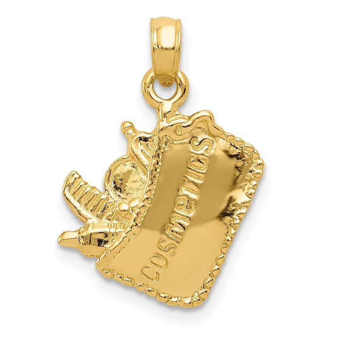 14k Yellow Gold Satin 3D Cosmetic Pouch Pendant Goldia PreStyled Sets