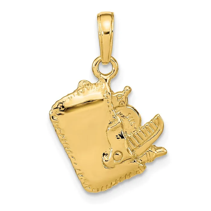14k Yellow Gold Satin 3D Cosmetic Pouch Pendant Goldia PreStyled Sets