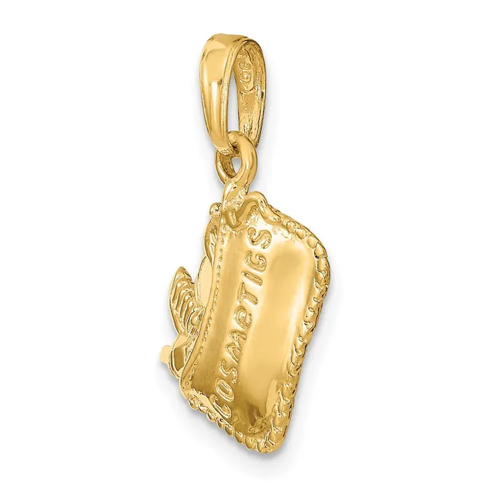 14k Yellow Gold Satin 3D Cosmetic Pouch Pendant Goldia PreStyled Sets