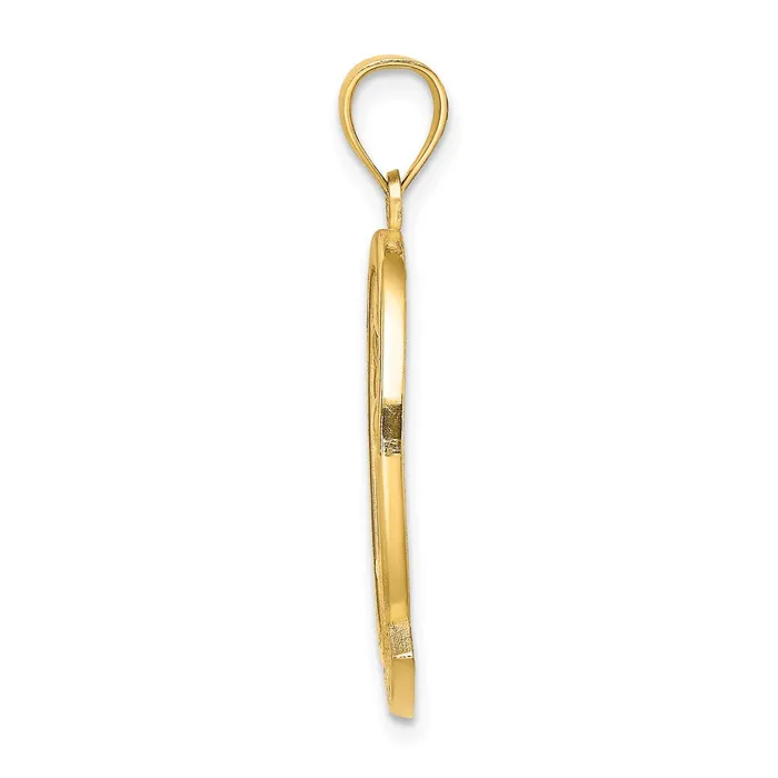 14k Yellow Gold ST MARTIN w Dolphin Sunset Charm Goldia Charm Necklaces