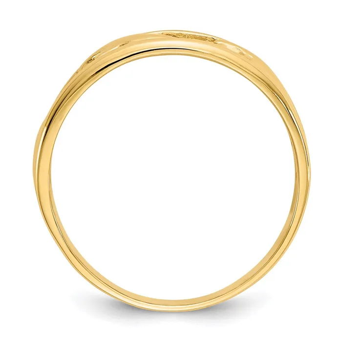 14K Yellow Gold Triple Dolphin Band Ring Goldia Rings