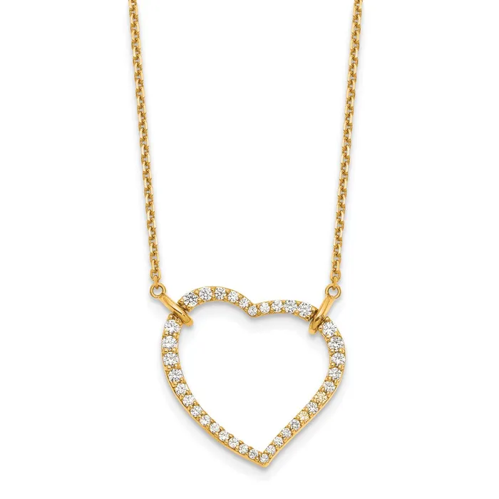 14K Yellow Gold True Origin Lab Grown Real Diamond VSSI D E F Heart Pendant Necklace Goldia Necklaces 14K Yellow Gold True Origin Lab Grown Real Diamond VSSI D E F Heart Pendant Necklace Goldia Necklaces