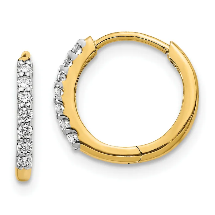 14k Yellow Gold White 18 Ct Lab Grown Diamond VSSI G Hinged Hoop Earrings Goldia Earrings 14k Yellow Gold White 18 Ct Lab Grown Diamond VSSI G Hinged Hoop Earrings Goldia Earrings