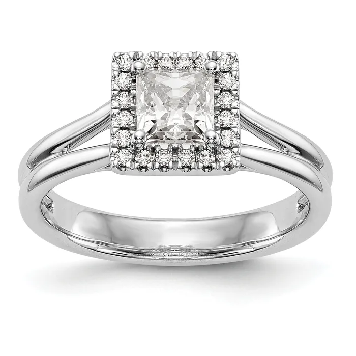 14kw Princess Halo Simulated Diamond Split Shank Engagement Ring Goldiacom Rings 14kw Princess Halo Simulated Diamond Split Shank Engagement Ring Goldiacom Rings