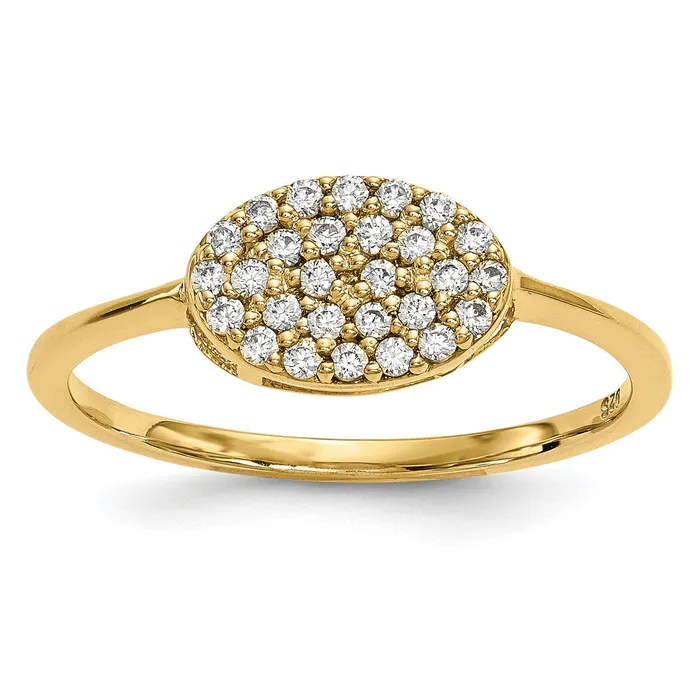 14ky Diamond Cluster Oval Ring Goldiacom Rings