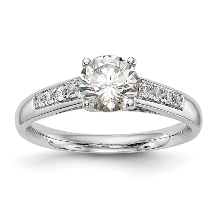 200ct CZ Solid Real 14K White Gold Engagement Ring Goldia Rings
