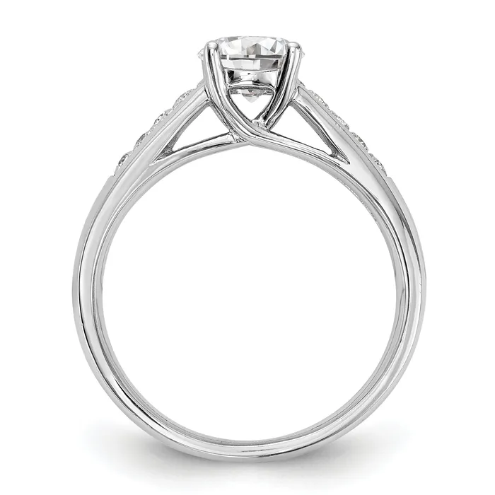 200ct CZ Solid Real 14K White Gold Engagement Ring Goldia Rings