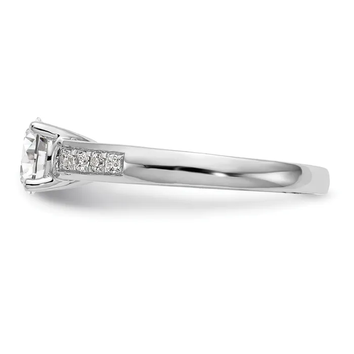 200ct CZ Solid Real 14K White Gold Engagement Ring Goldia Rings