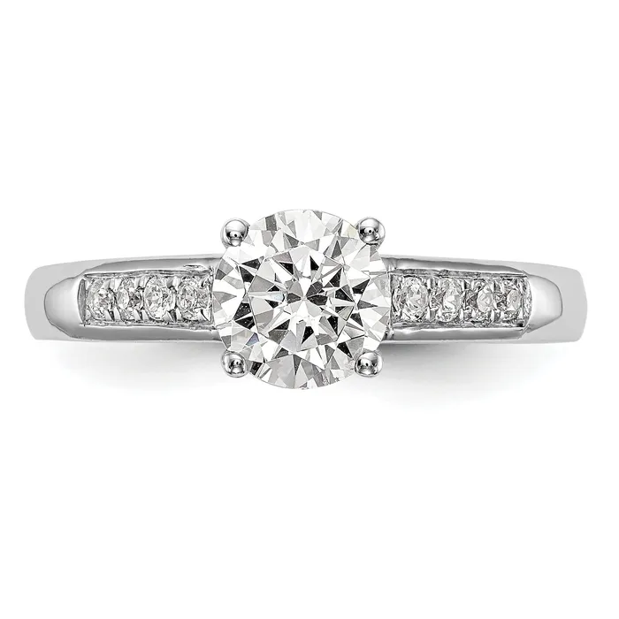 200ct CZ Solid Real 14K White Gold Engagement Ring Goldia Rings