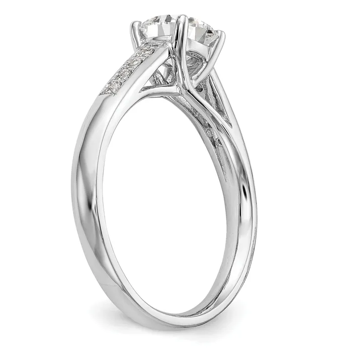 200ct CZ Solid Real 14K White Gold Engagement Ring Goldia Rings