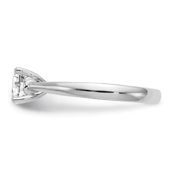 200ct CZ Solid Real 14k White Gold Solitaire Engagement Ring Goldia Rings