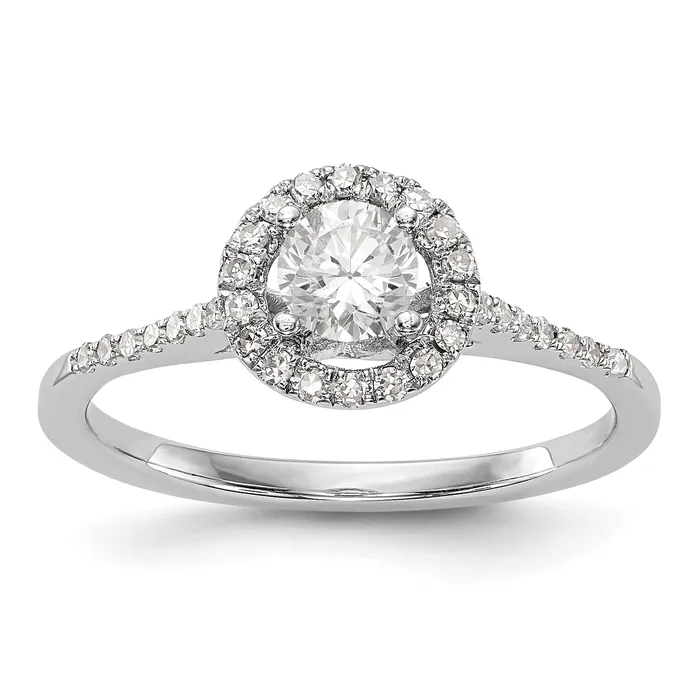 34 Ct TW Natural Diamond Halo Engagement Ring in 14K White Gold Goldiacom Rings 34 Ct TW Natural Diamond Halo Engagement Ring in 14K White Gold Goldiacom Rings