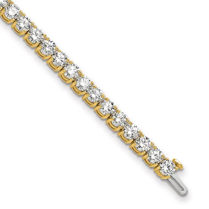 Bracelets 14k Yellow Gold 10 Ct Lab Grown Diamond VSSI G Tennis Bracelet Goldia Bracelets 14k Yellow Gold 10 Ct Lab Grown Diamond VSSI G Tennis Bracelet Goldia