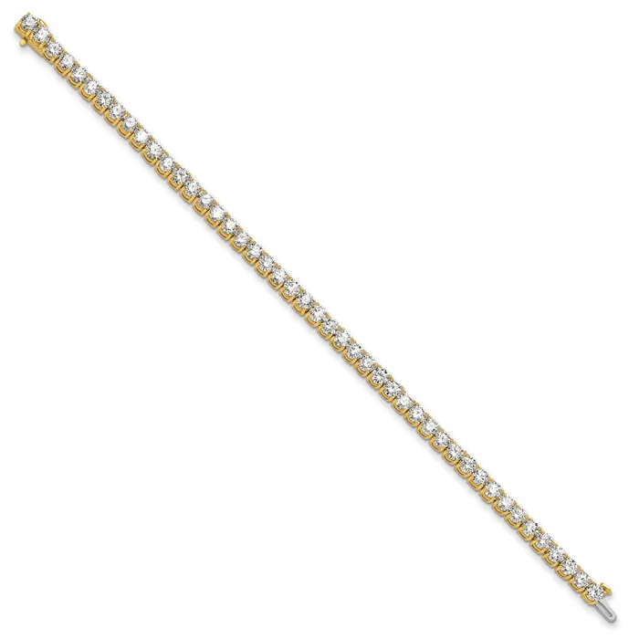 Bracelets 14k Yellow Gold 10 Ct Lab Grown Diamond VSSI G Tennis Bracelet Goldia