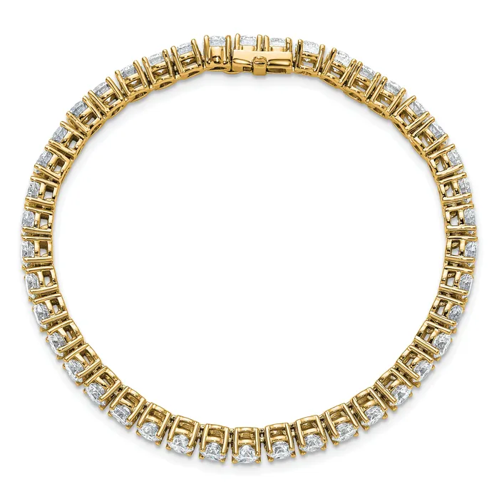Bracelets 14k Yellow Gold 10 Ct Lab Grown Diamond VSSI G Tennis Bracelet Goldia