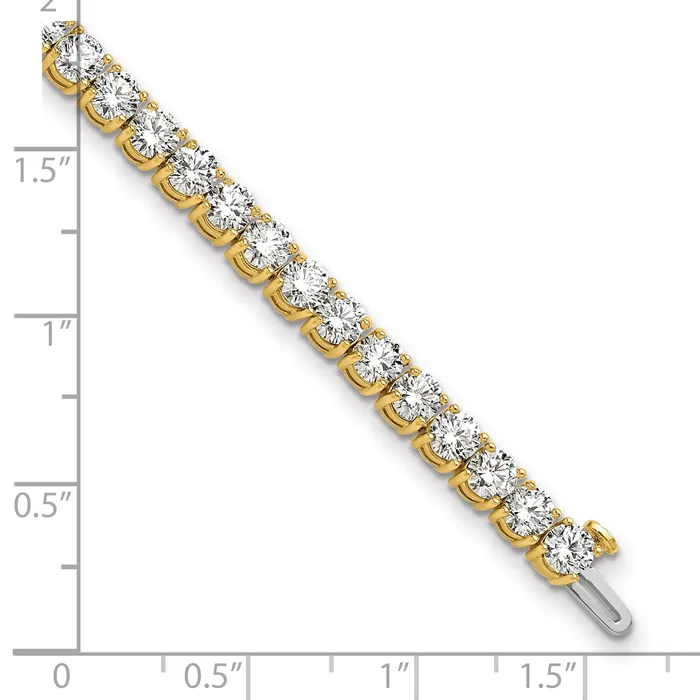 Bracelets 14k Yellow Gold 10 Ct Lab Grown Diamond VSSI G Tennis Bracelet Goldia