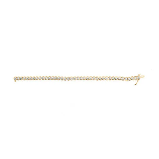 Bracelets JMS always Original Haus of Brilliance 10K Yellow Gold 3 cttw RoundCut Diamond Spiral Link 750 Bracelet IJ Color I1I2 Clarity