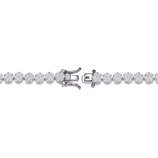 Bracelets JMS always Original Megan Walford Sterling Silver Marquise and Round Cubic Zirconia Flower Tennis Bracelet Bracelets JMS always Original Megan Walford Sterling Silver Marquise and Round Cubic Zirconia Flower Tennis Bracelet